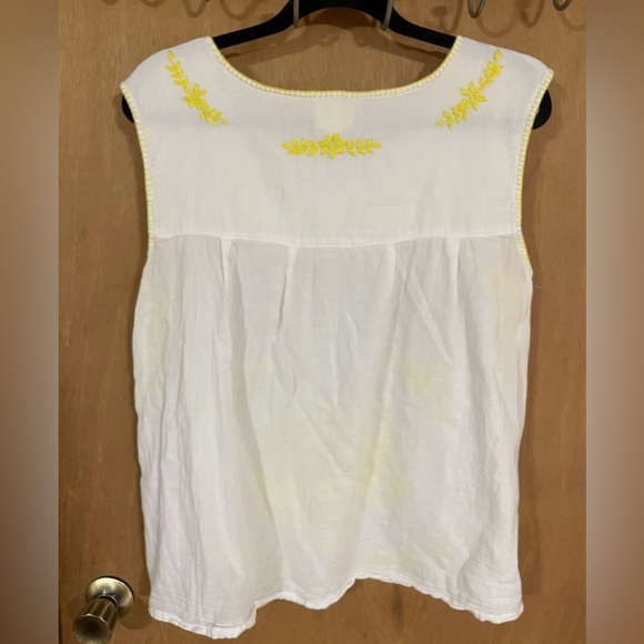 #20-ROBERTA ROLLER RABBIT- Embroidered Peasant tunic All Cotton-Size L - Picture 2 of 4